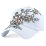 RHINESTONE DENIM CAP - Rosatowine.com