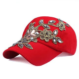 RHINESTONE DENIM CAP - Rosatowine.com
