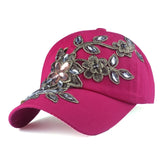 RHINESTONE DENIM CAP - Rosatowine.com